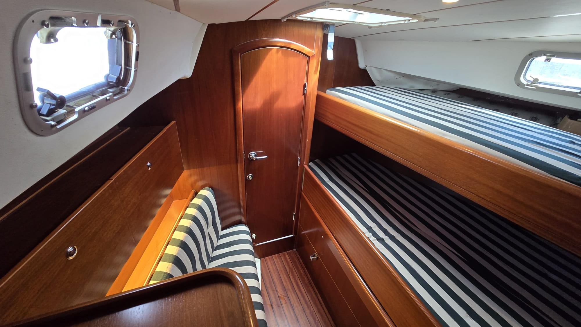 The guest stateroom — forepeak cabin